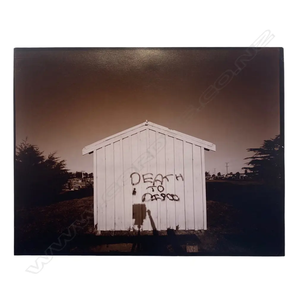 Laurence Aberhart (1949-) 'Shed, Ruru Lawn Cemetery’, Image 1++